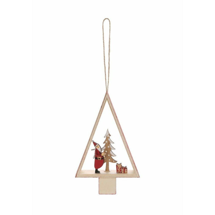 Hand Painted Wooden Christmas Ornaments - set of 3 - Christmas.uk