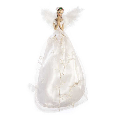 Ivory White Fairy Angel Tree Topper - 25cm Premier 5053844320044 I Christmas UK Online Shop