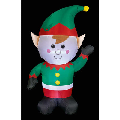 LED Illuminated inflatable Christmas Elf - 1.8 m Premier 5053844318843 I Christmas UK Online Shop