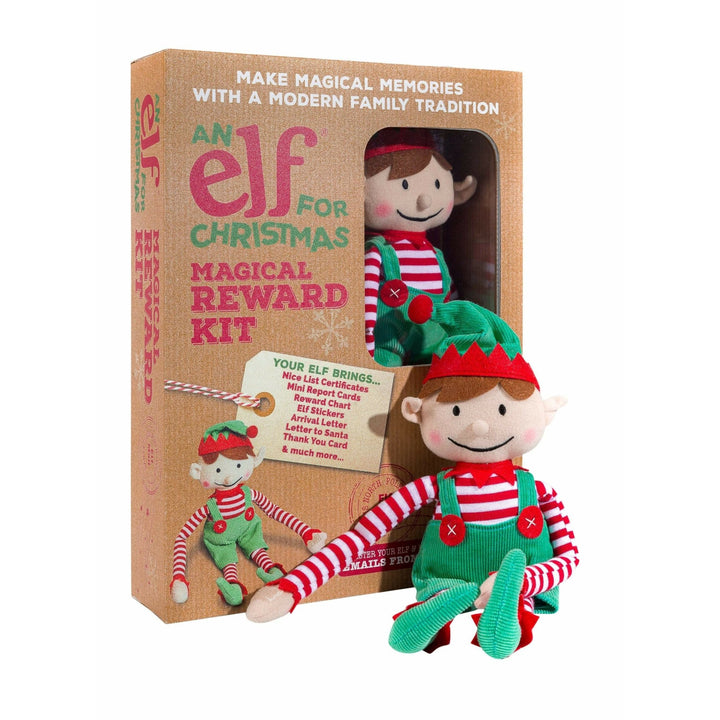 MAGICAL CHRISTMAS ELF'S SET - BOY TOY & KIT & ADVENT LETTERS & DOOR - Christmas.uk