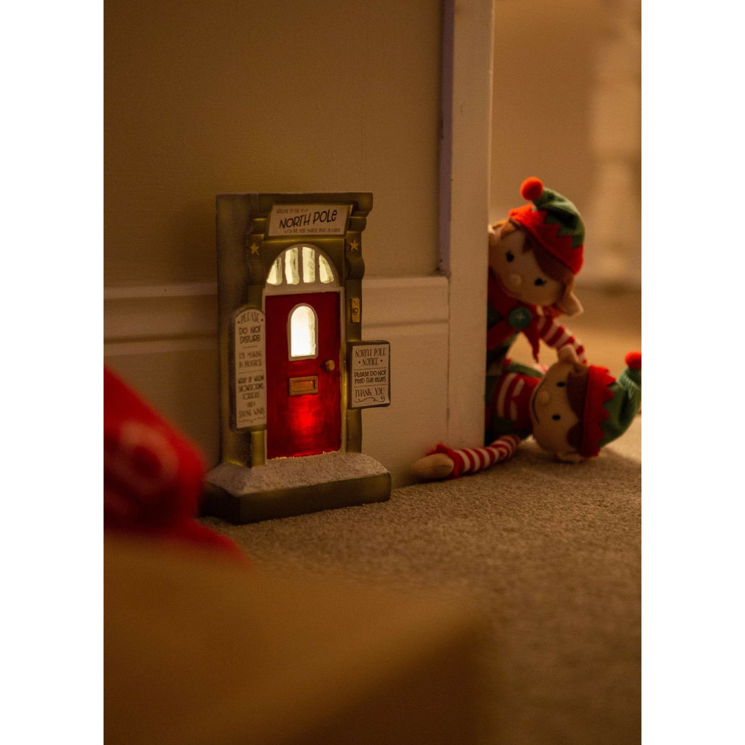 MAGICAL LIGHT - UP CHRISTMAS ELF DOOR - Christmas.uk
