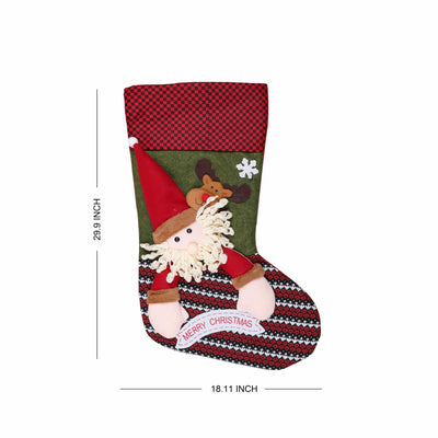 Merry Christmas Giant Santa Claus Stocking - Christmas.uk