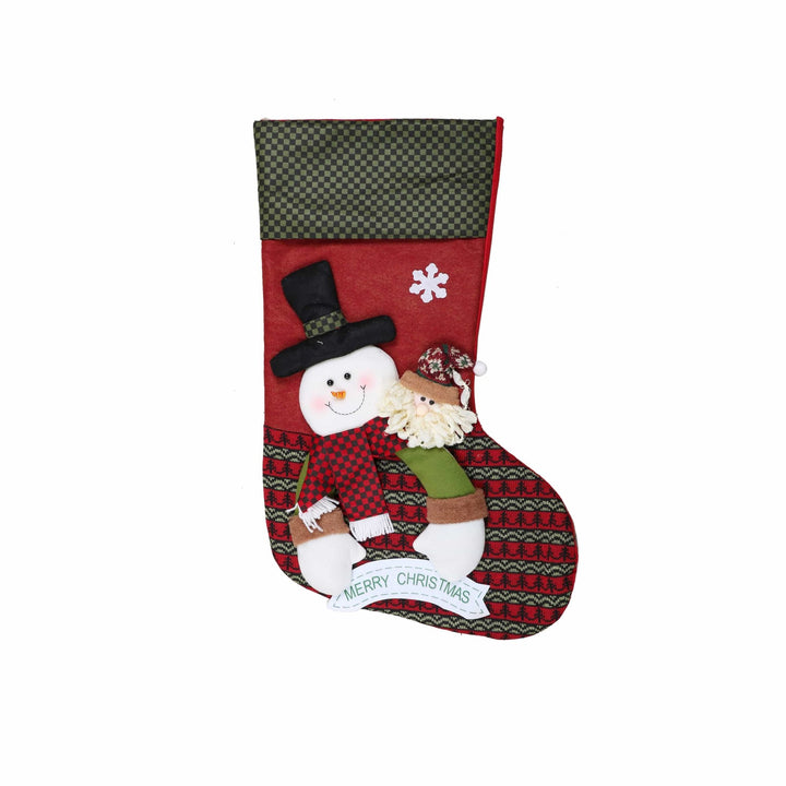Merry Christmas Giant Snowman Stocking - Christmas.uk