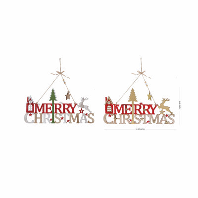 Merry Christmas Signs - Reindeer & Christmas Tree - set of 2 Christmas UK 5060645720508 I Christmas UK Online Shop