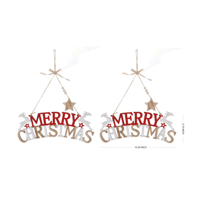 Merry Christmas Signs - Reindeers & Stars - set of 2 Christmas UK 5060645720522 I Christmas UK Online Shop