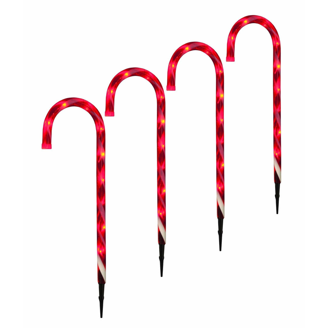 Outdoor Christmas Candy Cane Stake Lights - set of 4 - Christmas.uk