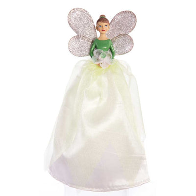 Pale White Fairy Angel Tree Topper - 25cm Premier 5053844320884 I Christmas UK Online Shop