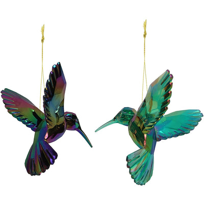 Rainbow Humming Bird Tree Decoration - set of 2 Gisela Graham 5030026129633 I Christmas UK Online Shop