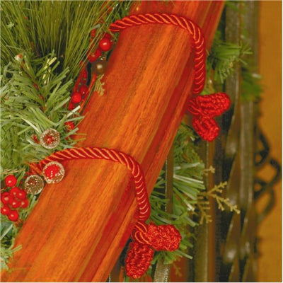 Red Decorative Twist Ties - set of 6 Haute Decor 667233160675 I Christmas UK Online Shop