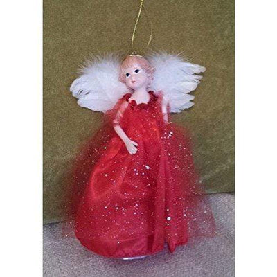 Red Glitter Christmas Angel - Tree Topper, 20 cm Premier B014PHF5G2 I Christmas UK Online Shop