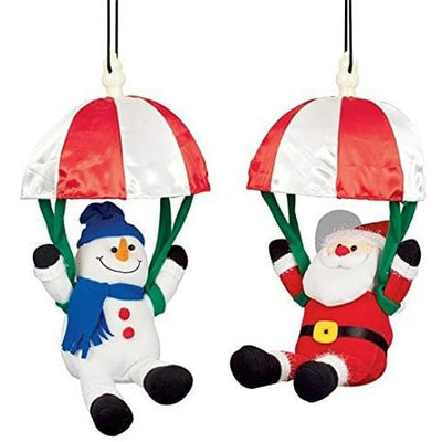 Santa Claus/Snowman on Parachute - Animated Toy Premier 5053844157589 I Christmas UK Online Shop