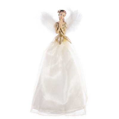 Sheer White Fairy Angel Tree Topper - 25cm - Christmas.uk