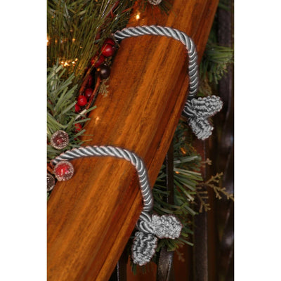 Silver Decorative Twist Ties - set of 6 - Christmas.uk