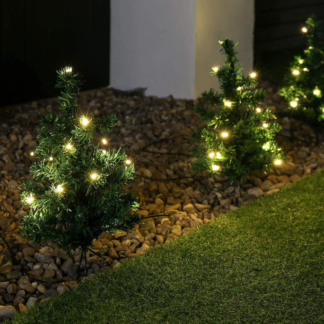 Warm White LED Christmas Tree Pathway Lights - 6 Pack - Christmas.uk