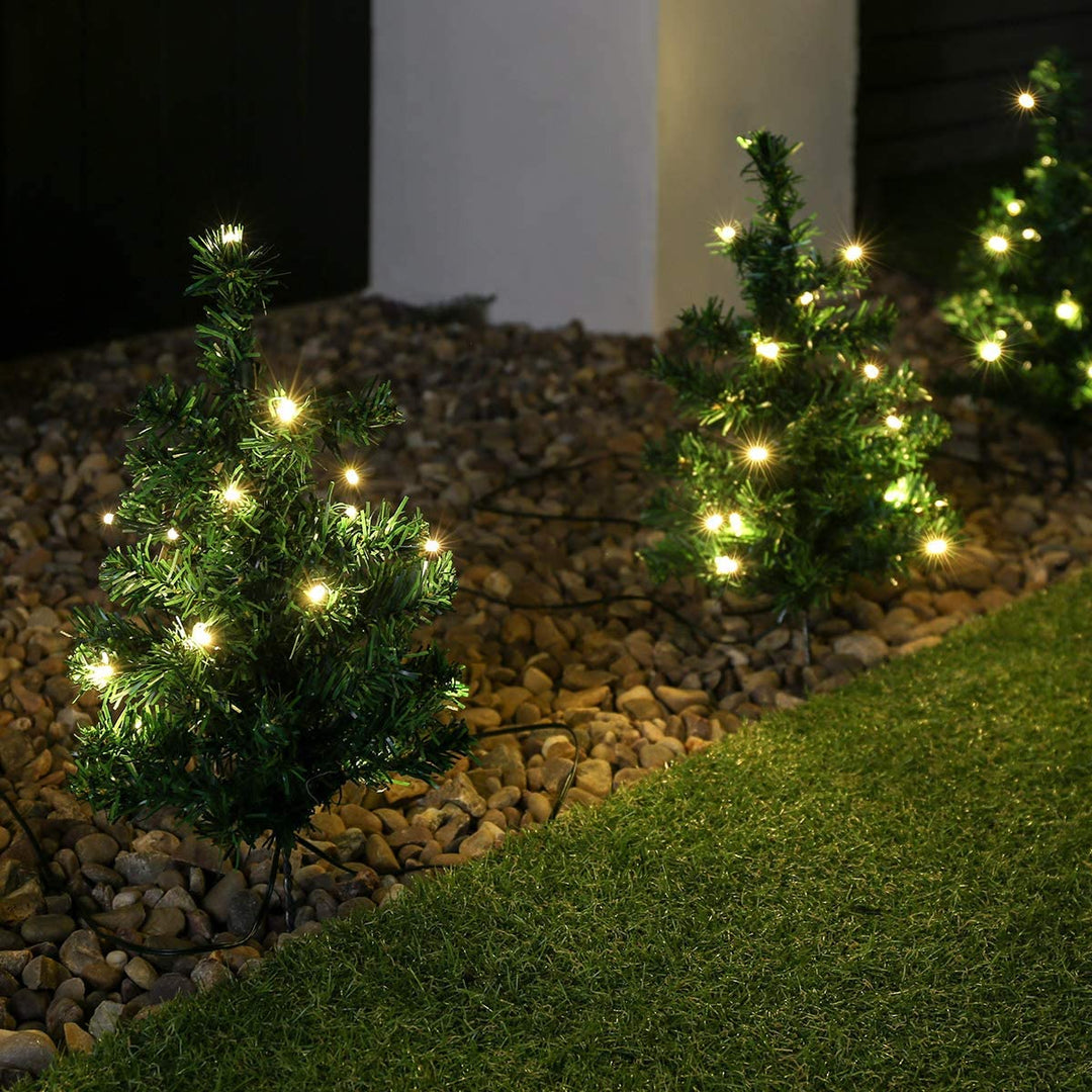 Warm White LED Christmas Tree Pathway Lights - 6 Pack - Christmas.uk