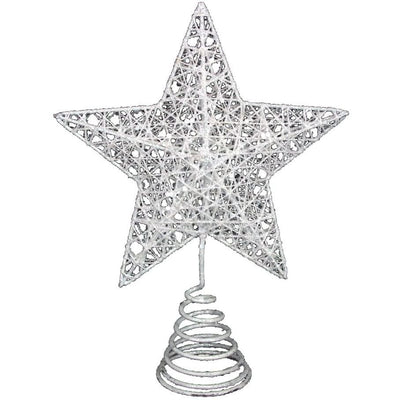 White Iridescent Wire Tree Top Star - 20cm Gisela Graham 5030026327671 I Christmas UK Online Shop