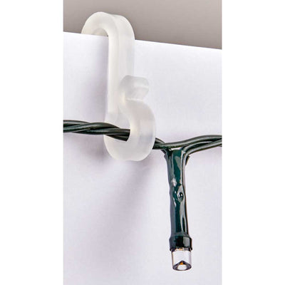 White Mini Gutter Hook For Outdoor Lights - 36 pc Premier 5016971984114 I Christmas UK Online Shop