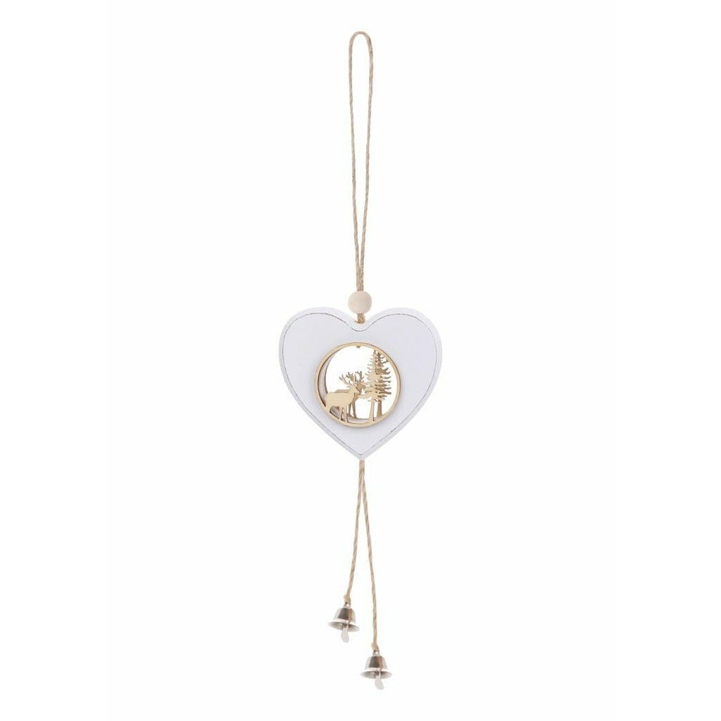 Wooden Christmas Star, Tree & Heart Hanging Decorations - Set of 3 - Christmas.uk