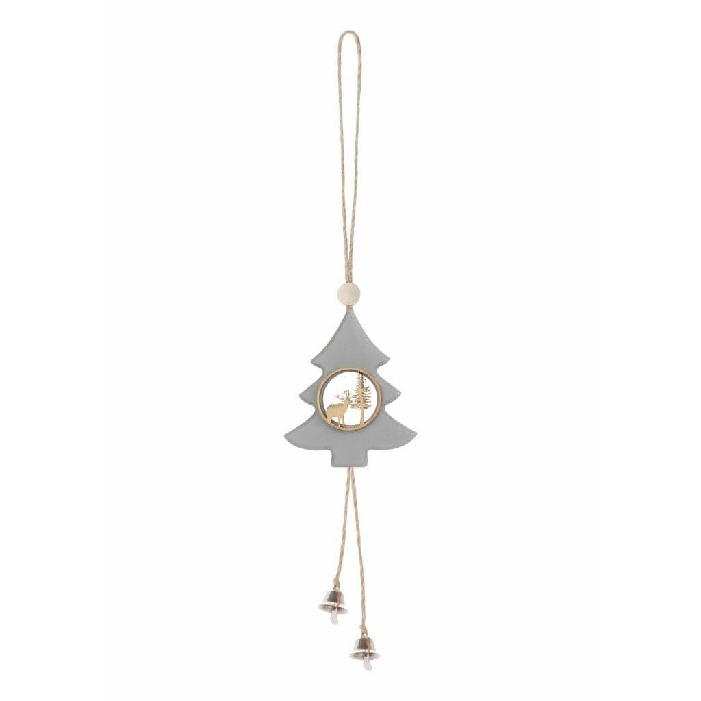 Wooden Christmas Star, Tree & Heart Hanging Decorations - Set of 3 - Christmas.uk