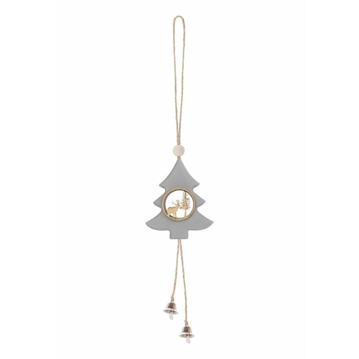 Wooden Christmas Star, Tree & Heart Hanging Decorations - Set of 3 - Christmas.uk