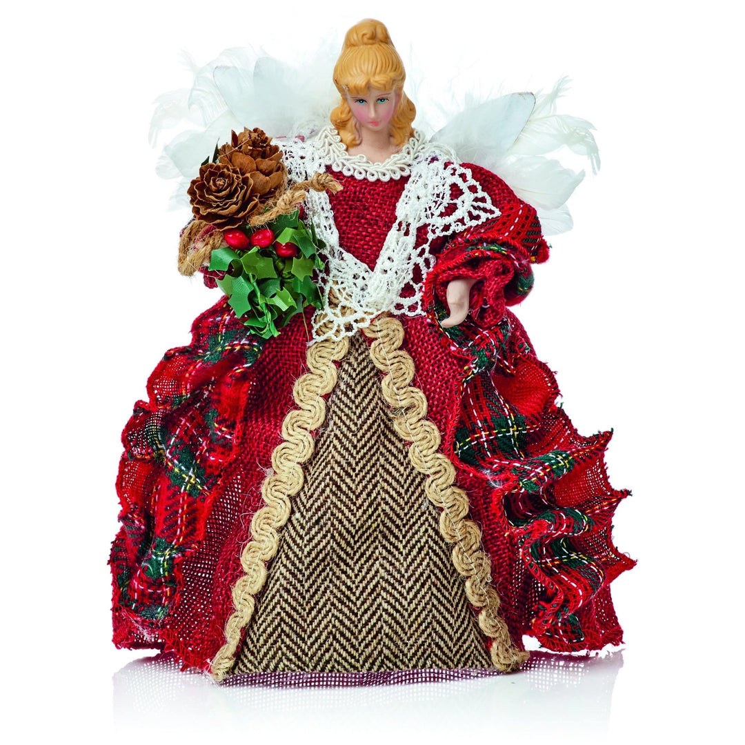 Woodland Country Angel Christmas Tree Topper - 20cm - Christmas.uk
